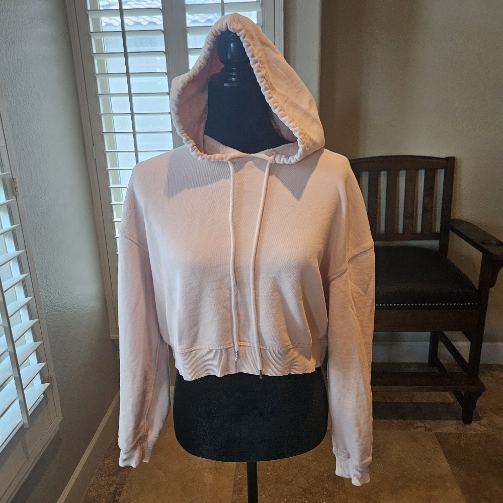 Blush Cropped Hoodie for Women